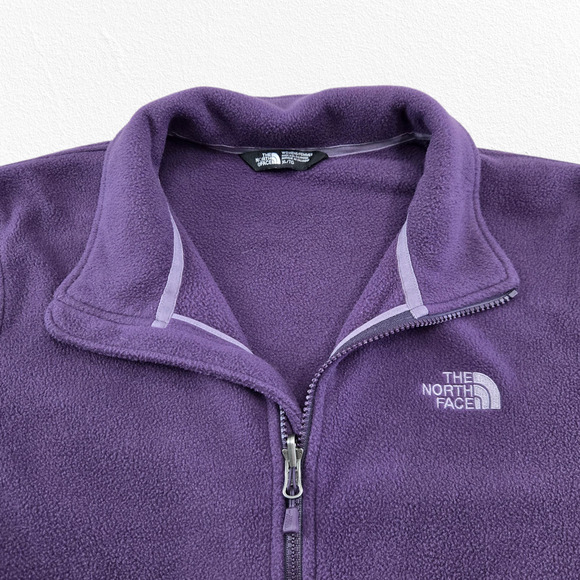 The North Face Purple TKA 100 Glacier Fleece Full Zip Collared Jacket Size XL - Picture 6 of 10